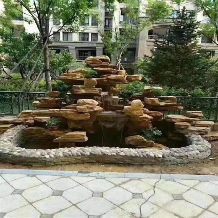 越城庭院假山鱼池设计方案